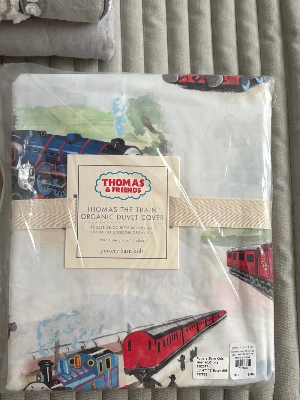 Pottery Barn Kids Thomas & Friends Red Train Organic Duvet Cover